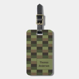 深いフォレストの色の組み合わせ（両側） ラゲッジタグ