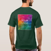 深いフォレストカスタムグリーンメンズ両面基本型 Tシャツ (裏面)