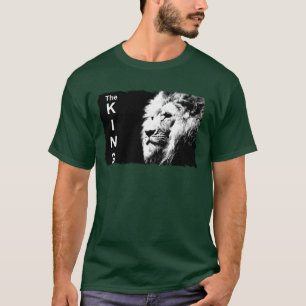 深いフォレストグリーンアモダンポップ・アートのートライオンテンプレート Tシャツ