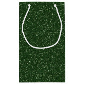 深いフォレストグリーンスパークルグリッター抱き枕 スモールペーパーバッグ (裏面)