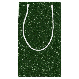 深いフォレストグリーンスパークルグリッター抱き枕 スモールペーパーバッグ