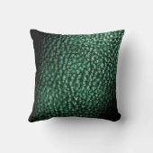 深いフォレストグリーンメタリックレザーデザイン無地の- クッション (裏面)