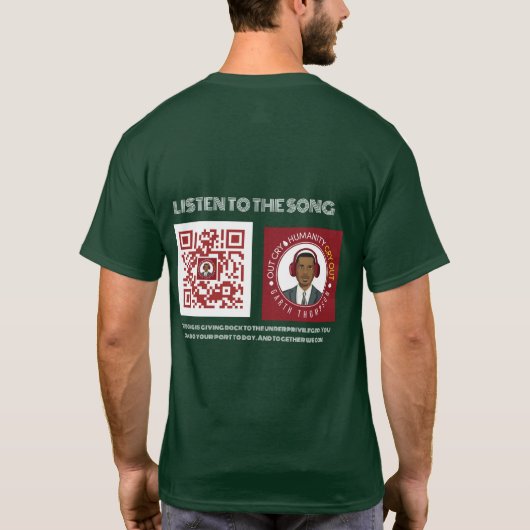 深いフォレストショートスリーブシャツ Tシャツ (裏面)