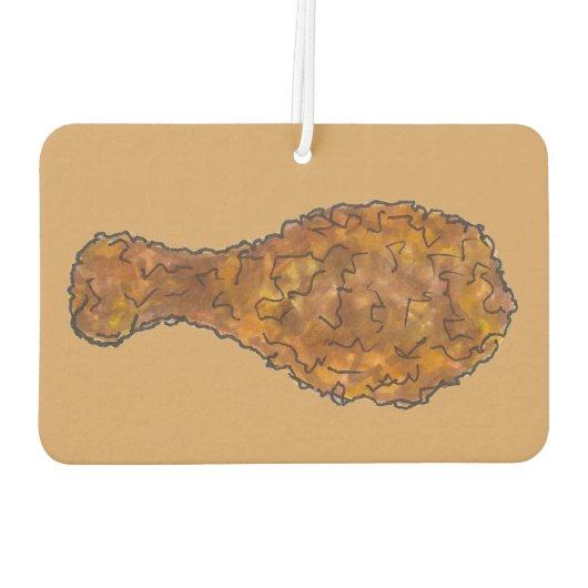 深いフライドチキン脚ドラムスティックグルメソウルフード カーエアーフレッシュナー (裏面)