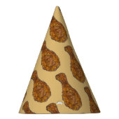 深いフライドチキン脚ドラムスティックグルメソウルフード パーティーハット (右)