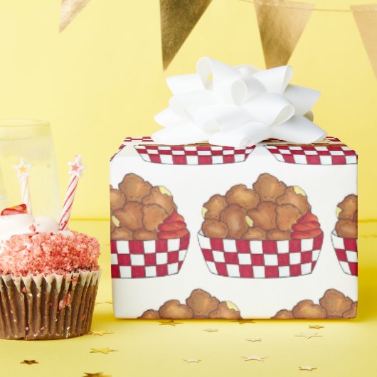 深いフライドチーズカーズミネソタウィスコンシン食品 ラッピングペーパー (誕生日パーティー)