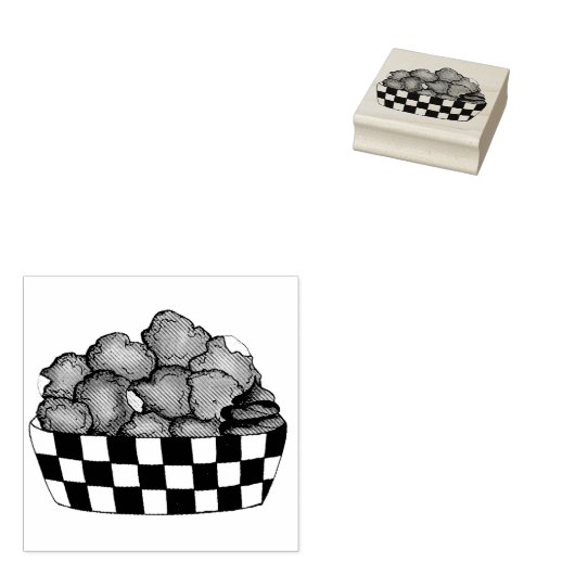 深いフライドチーズカーズミネソタウィスコンシン食品 ラバースタンプ (押印)