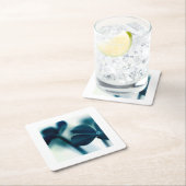 深いフラワーズ紙コースター スクエアペーパーコースター (インサイチュ)