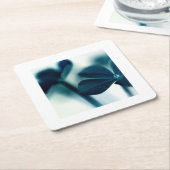 深いフラワーズ紙コースター スクエアペーパーコースター (アングル)