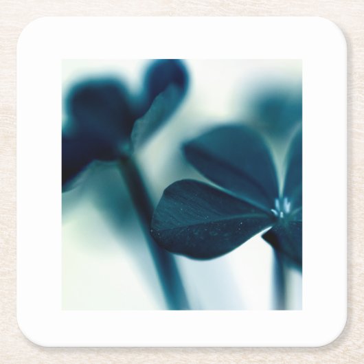 深いフラワーズ紙コースター スクエアペーパーコースター (正面)
