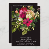 深いフローラリリー葬祭記念発表 招待状 (正面/裏面)