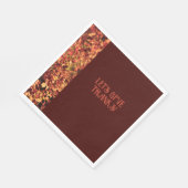 深いブラウンディナー秋の饗宴ハッピーズ感謝してい与えス スタンダードランチョンナプキン (角)