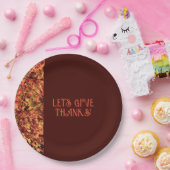 深いブラウンファミリーギャザリングハッ感謝していプ与えズ ペーパープレート (パーティー)