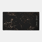 深いブラウンブラック大理石ルックデスクマット&パッド デスクマット (正面)