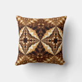 深いブラウン抽象芸術装飾用クッション1 クッション (裏面)