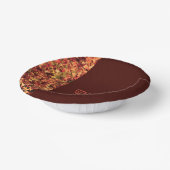 深いブラウン離れズハッピー感謝祭与え感謝していを与える ペーパーボウル (傾斜あり)