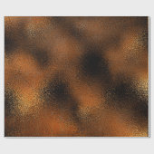 深いブラック金ゴールドガラスアイスグラム ラッピングペーパー (フラット)