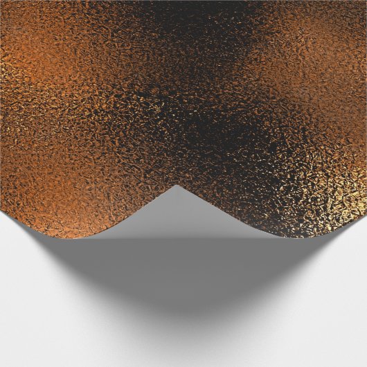深いブラック金ゴールドガラスアイスグラム ラッピングペーパー (角)