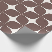 深いブルガンディミッドセンチュリーモダンボエレガントホ ラッピングペーパー (角)