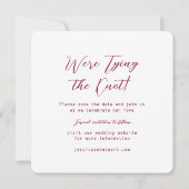 深いブルガンディワインベージュミニマルエレガントモダン セーブザデート (裏面)