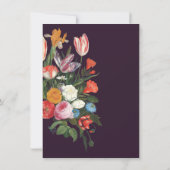 深いブルゴーニュフローラダーク&ムーディ結婚ーズ 招待状 (裏面)