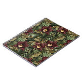 深いブルゴーニュレッドランクジャングル誕生日 ノートブック (左側)