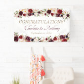 深いブルゴーニュ結婚フローラ 横断幕 (インサイチュ)