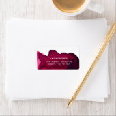 深いブルゴーニュ赤水色抽象芸術インクワインレッド ラベル (インサイチュ)