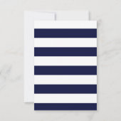 深いブルーおよび金ゴールドフローラブライダルシャワー招待状 招待状 (裏面)