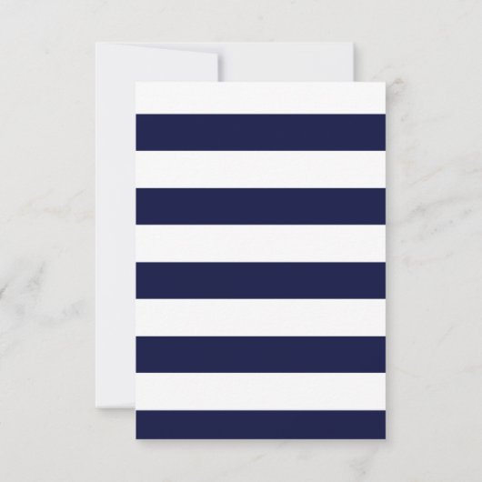 深いブルーおよび金ゴールドフローラブライダルシャワー招待状 招待状 (裏面)