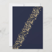 深いブルーとシャンパン 招待状 (裏面)