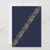 深いブルーとシャンパン 招待状 (裏面)