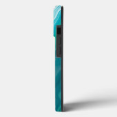 深いブルーとティール(緑がかった色)グリーン海マーブルアート Case-Mate iPhoneケース (裏面 / 左)