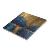 深いブルーと黄金のセラミックタイル タイル (側面)