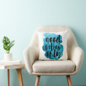 深いブルーの良い雰囲気のみブラシスクリプト クッション (椅子)