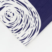 深いブルーアフリカンボゴランフリースブランケット フリースブランケット (角)