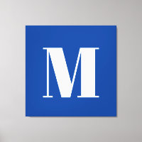 深いブルーイニシャルレターモノグラムモダンスタイリッシュ