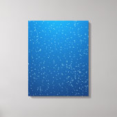 深いブルーウォーターと小さな泡 キャンバスプリント (正面)