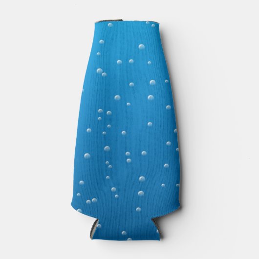 深いブルーウォーターと小さな泡 ボトルクーラー (正面)