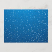 深いブルーウォーターとTInyバブル ポストカード (正面)