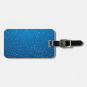 深いブルーウォーターとTInyバブル ラゲッジタグ (正面横)