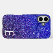深いブルーガーリープリントグリッタースタイリッシュと可愛い Case-Mate iPhoneケース (裏面 (横))