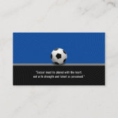 深いブルーサッカーコーチ |スポーツインストラクター 名刺 (裏面)