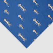 深いブルーシーイカ模様 薄葉紙 (詳細)