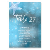 深いブルーシーサマー結婚ズゲスト名 テーブルナンバー (正面)