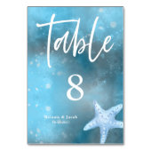 深いブルーシーサマー結婚ズ テーブルナンバー (正面)