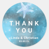 深いブルーシーサマー結婚ズ ラウンドシール (正面)