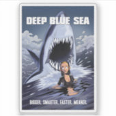深いブルーシームービーシャーク シール (正面)