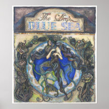 "深いブルーシー"ポスター – 40 cm x 46.2 cm