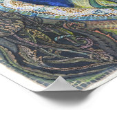 "深いブルーシー"ポスター – 40 cm x 46.2 cm ポスター (角)